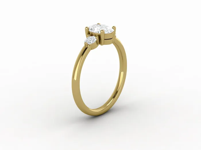 Orion Three Stone 075 Ct Oval Cut Engagement Ring Sapheena Jewelry Rings