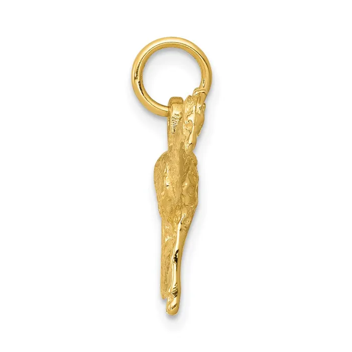 Goldia Charm Necklaces 14k Yellow Gold Solid Polished 3D Giraffe Charm