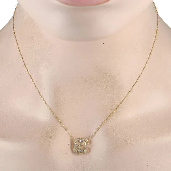 JMS always Necklaces Original LB Exclusive 14K Yellow Gold 050ct Diamond Cluster Cushion Necklace PN14750 JMS always Necklaces Original LB Exclusive 14K Yellow Gold 050ct Diamond Cluster Cushion Necklace PN14750