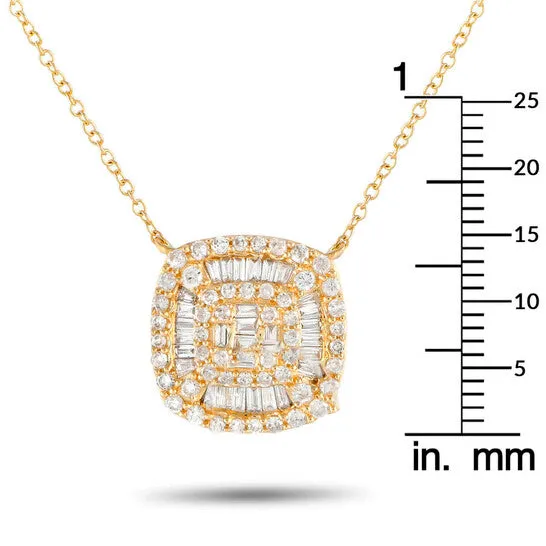 JMS always Necklaces Original LB Exclusive 14K Yellow Gold 050ct Diamond Cluster Cushion Necklace PN14750 JMS always Necklaces Original LB Exclusive 14K Yellow Gold 050ct Diamond Cluster Cushion Necklace PN14750