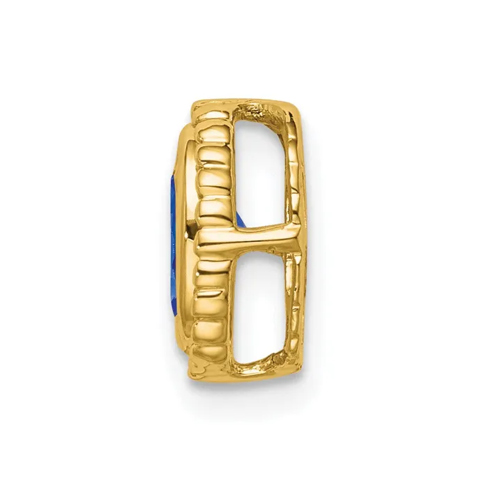 Necklaces Goldia 14K Yellow Gold Oval Sapphire Chain Slide