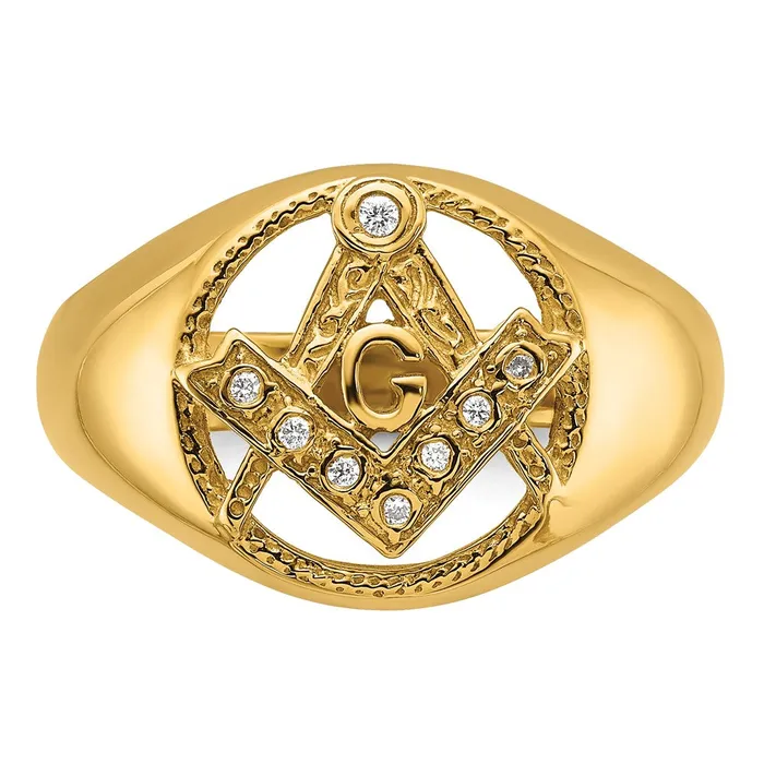 Rings Goldiacom 14K Yellow Gold AA Real Diamond Ring