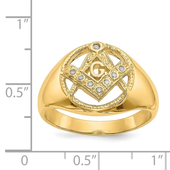 Rings Goldiacom 14K Yellow Gold AA Real Diamond Ring