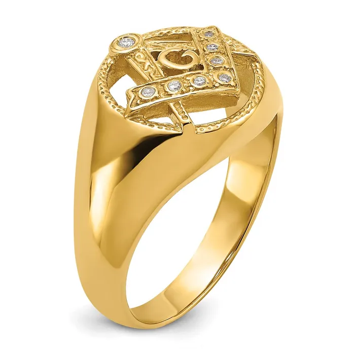 Rings Goldiacom 14K Yellow Gold AA Real Diamond Ring