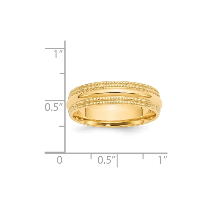 Rings Solid 10K Yellow Gold 6mm Double Milgrain Comfort Fit MensWomens Wedding Band Ring Size 75 Goldia Rings Solid 10K Yellow Gold 6mm Double Milgrain Comfort Fit MensWomens Wedding Band Ring Size 75 Goldia