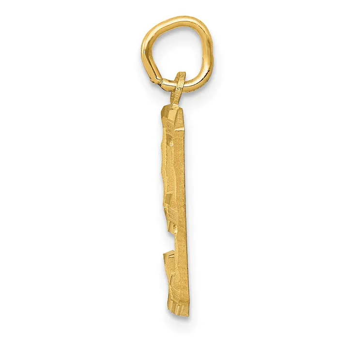 14k Medium Diamondcut Number 9 Charm TreasureFineJewelers Charm Necklaces