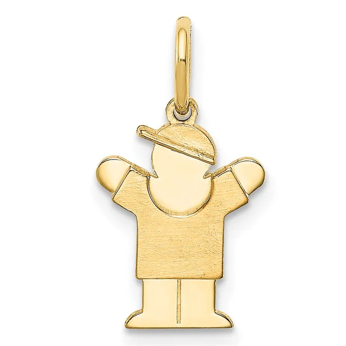 14k Yellow Gold Mini Boy Love Charm TreasureFineJewelers Charm Necklaces