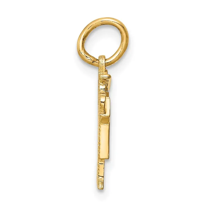 14k Yellow Gold Mini Boy Love Charm TreasureFineJewelers Charm Necklaces