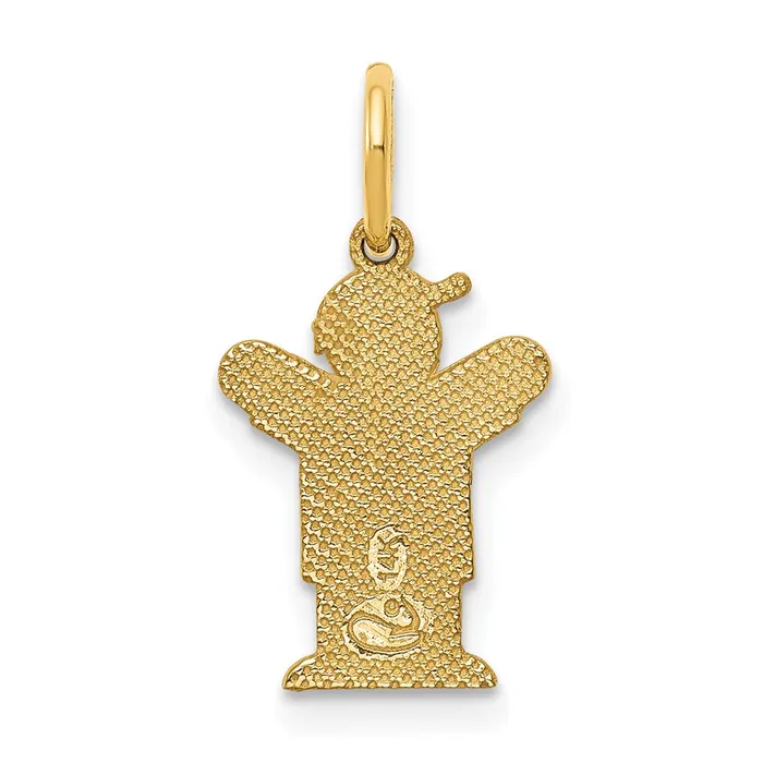 14k Yellow Gold Mini Boy Love Charm TreasureFineJewelers Charm Necklaces