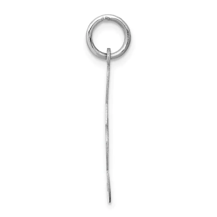 Charm Necklaces TreasureFineJewelers 14k White Gold Polished Treble Clef Charm