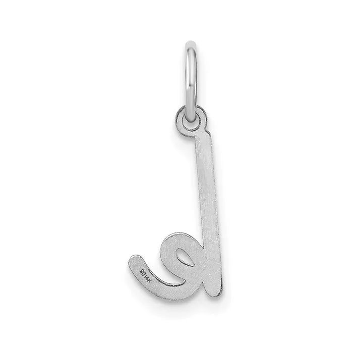 Necklaces Sterling Silver Rhodiumplated Lower case Letter K Initial Charm TreasureFineJewelers