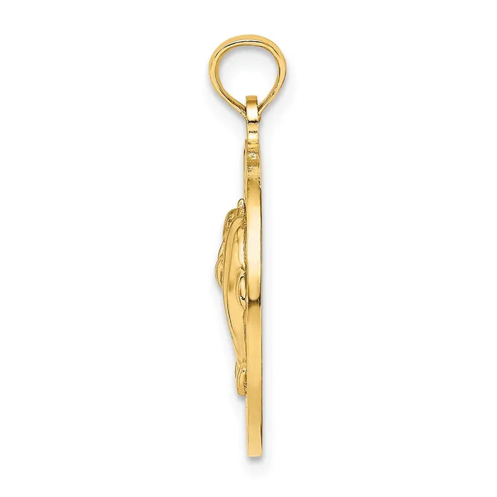 TreasureFineJewelers 14K BAHAMAS Dolphin Charm Charm Necklaces