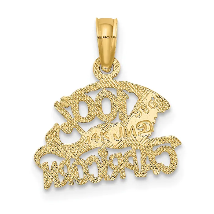 TreasureFineJewelers Charm Necklaces 14K 100 CAPRICORN Charm