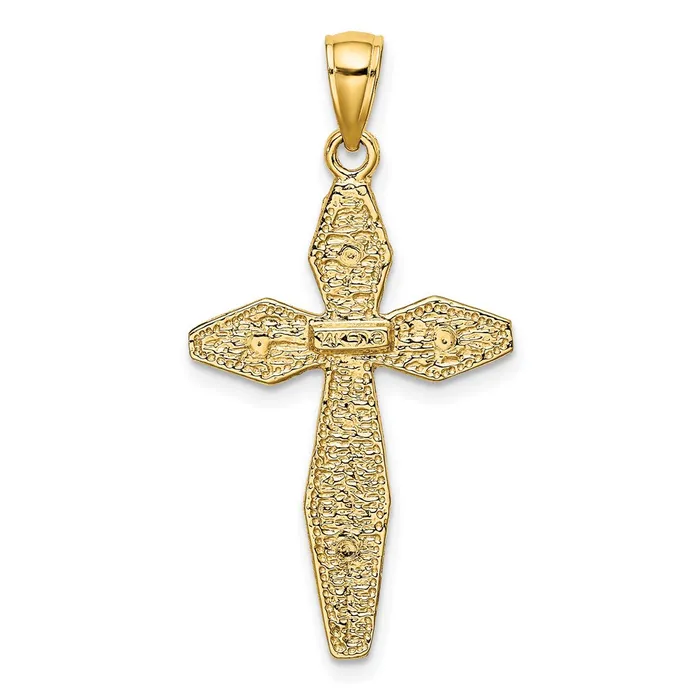 TreasureFineJewelers Charm Necklaces 14K Polished Crucifix Charm