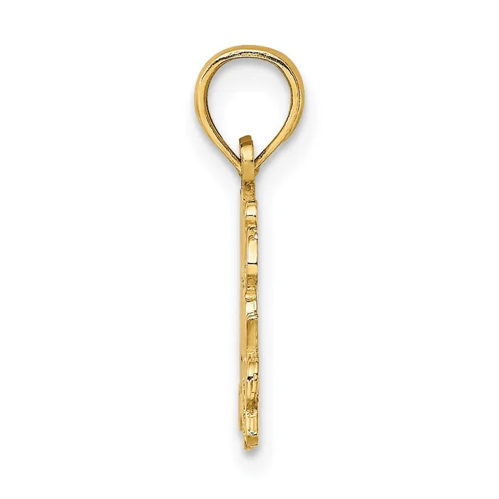 TreasureFineJewelers Charm Necklaces 14K TODAY TOMORROW AND FOREVER Charm