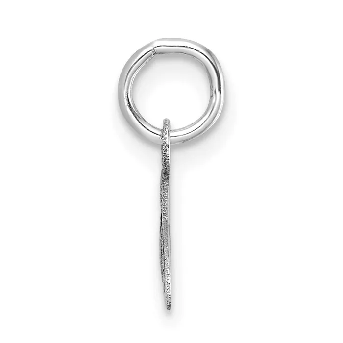 TreasureFineJewelers Charm Necklaces 14K White Gold Uppercase Letter A Initial Charm