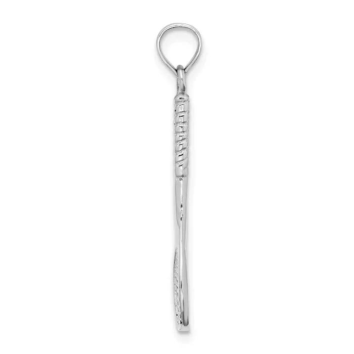 TreasureFineJewelers PreStyled Sets 14K White Gold 3D Tennis Racquet Pendant