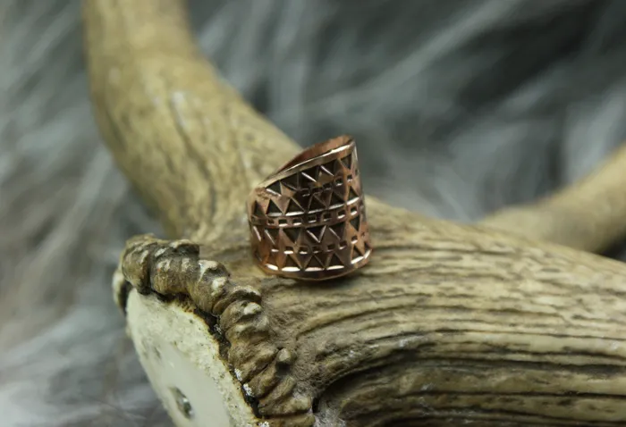 Valhallas silver Rings Bronze Hand Stamped Ring