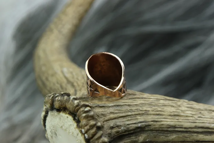 Valhallas silver Rings Bronze Hand Stamped Ring