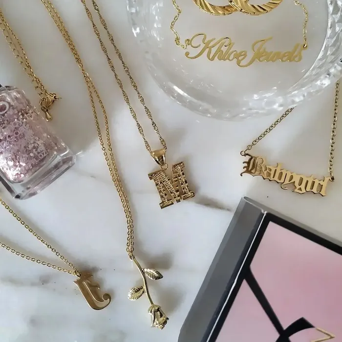 Old English Custom Necklace KHLOE JEWELS Custom Jewelry Necklaces