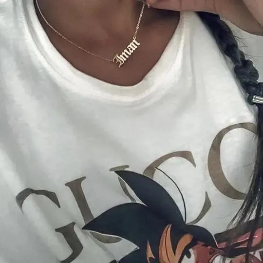 Old English Custom Necklace KHLOE JEWELS Custom Jewelry Necklaces