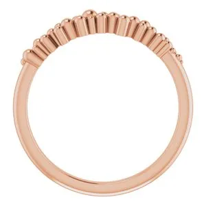 14K Rose Stackable Scattered Bead Ring 51831103PSTWBC WB Choice Jewelry Rings 14K Rose Stackable Scattered Bead Ring 51831103PSTWBC WB Choice Jewelry Rings