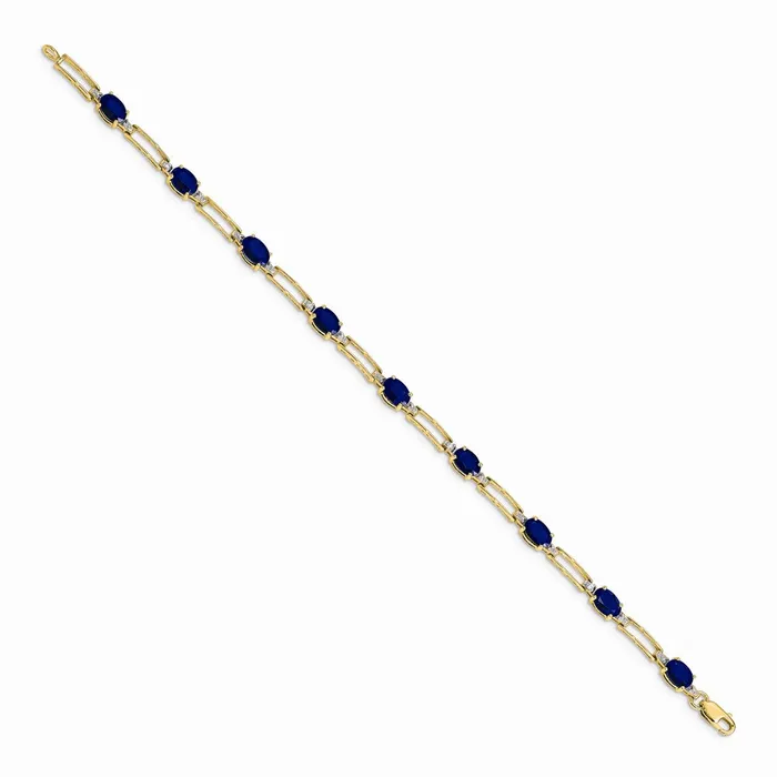 Bracelets WB Choice Jewelry 14k Diamond and Sapphire BraceletWBCBM4489SA005YA Bracelets WB Choice Jewelry 14k Diamond and Sapphire BraceletWBCBM4489SA005YA