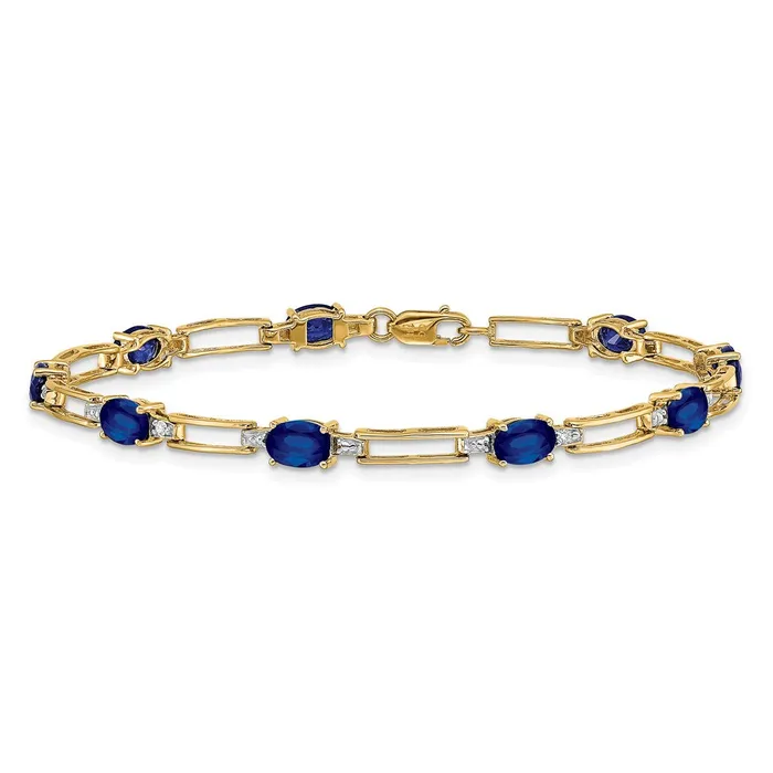 Bracelets WB Choice Jewelry 14k Diamond and Sapphire BraceletWBCBM4489SA005YA Bracelets WB Choice Jewelry 14k Diamond and Sapphire BraceletWBCBM4489SA005YA