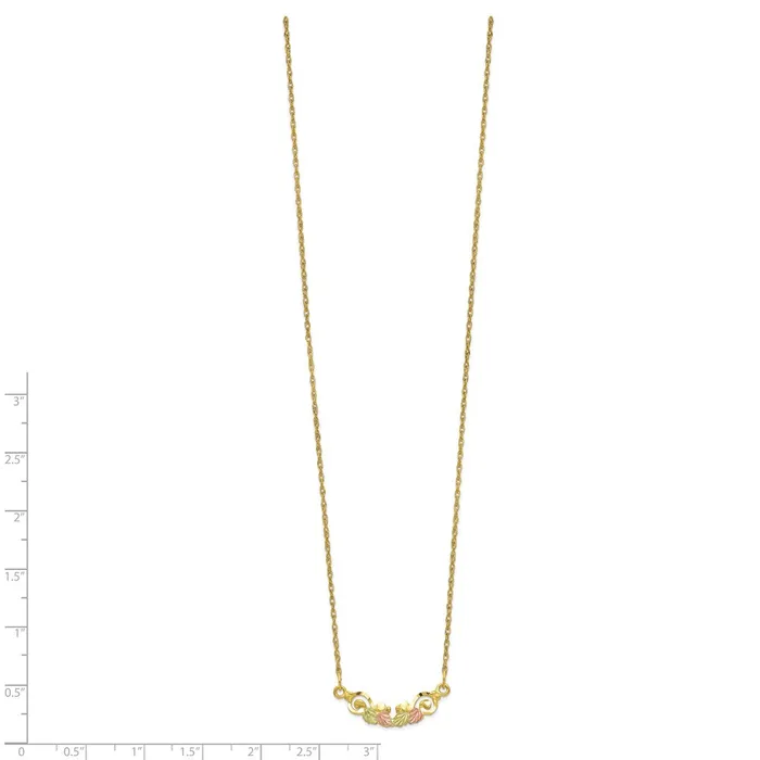 Necklaces WB Choice Jewelry 10k Tricolor Black Hills Gold NecklaceWBC10BH63119