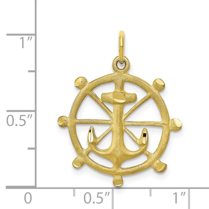 WB Choice Jewelry Charm Necklaces 10k Anchor in a Wheel CharmWBC10C562 WB Choice Jewelry Charm Necklaces 10k Anchor in a Wheel CharmWBC10C562