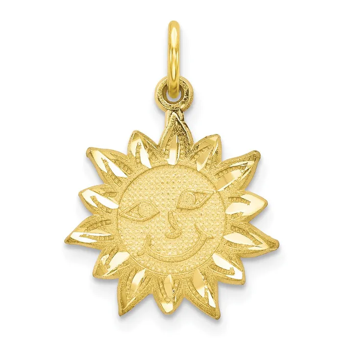 WB Choice Jewelry Charm Necklaces 10k Sun CharmWBC10C379