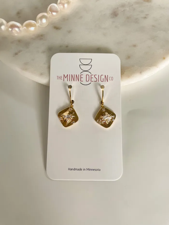 Charm Necklaces The Minne Design Co Gold Charm Huggies