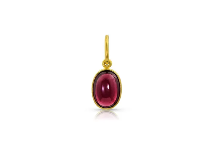 Loren Nicole Charm Necklaces Garnet Gold Charm