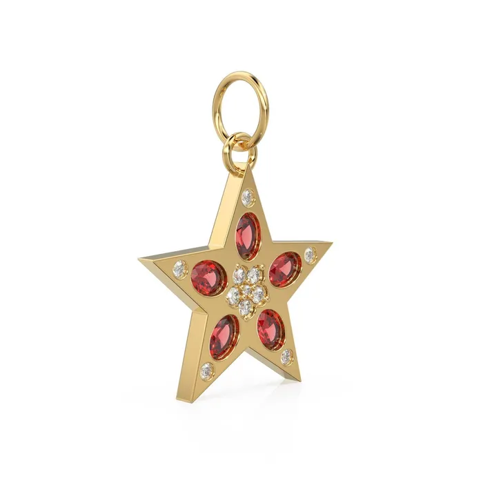 Charm Necklaces Jalvi Co Ruby Diamond 14k 18k Solid Gold Star Charm Celestial Brilliant Diamond Charm Star Charm Charm Necklaces Jalvi Co Ruby Diamond 14k 18k Solid Gold Star Charm Celestial Brilliant Diamond Charm Star Charm