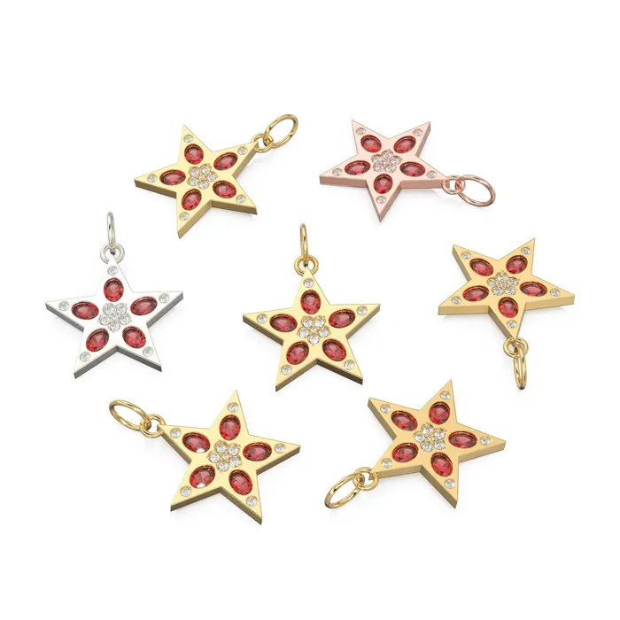 Charm Necklaces Jalvi Co Ruby Diamond 14k 18k Solid Gold Star Charm Celestial Brilliant Diamond Charm Star Charm Charm Necklaces Jalvi Co Ruby Diamond 14k 18k Solid Gold Star Charm Celestial Brilliant Diamond Charm Star Charm