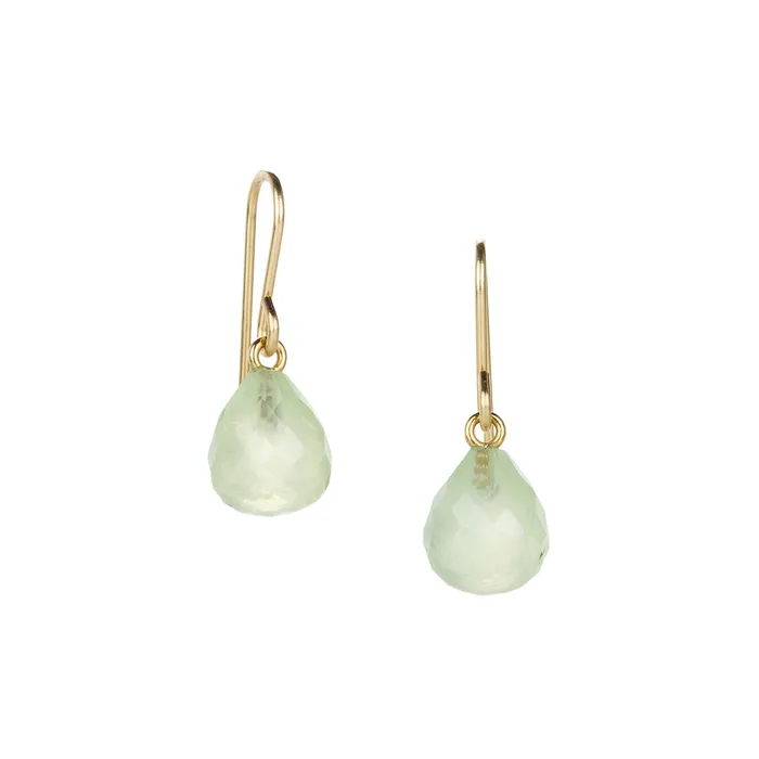 Earrings Faceted Prehnite Drop Earrings Maria Beaulieu