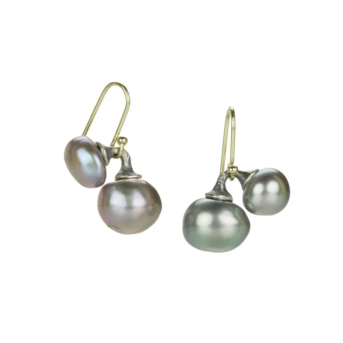 John Iversen Earrings Large Pearl Sibling Earrings