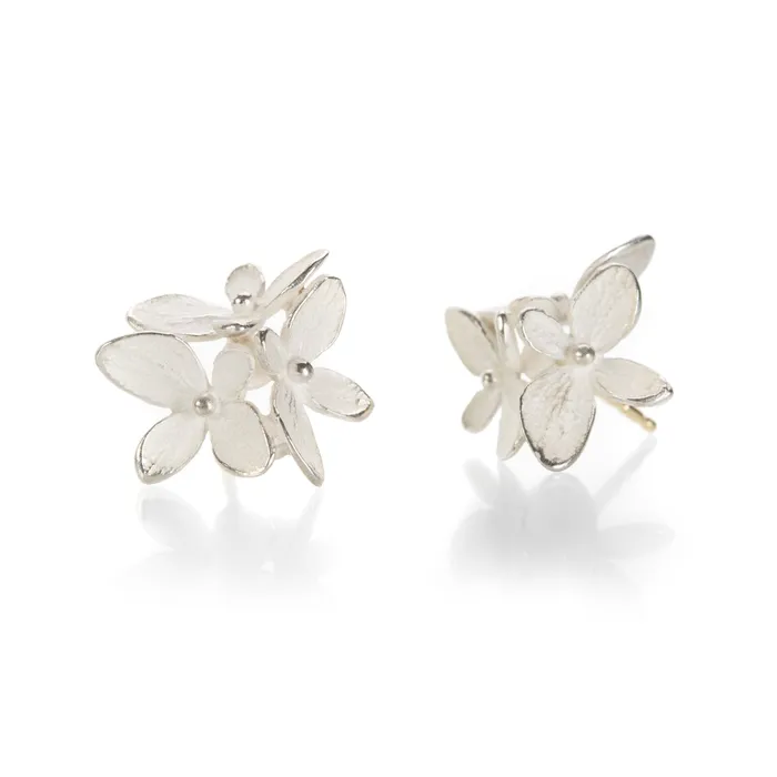 John Iversen Earrings Small Three Part Hydrangea Earring