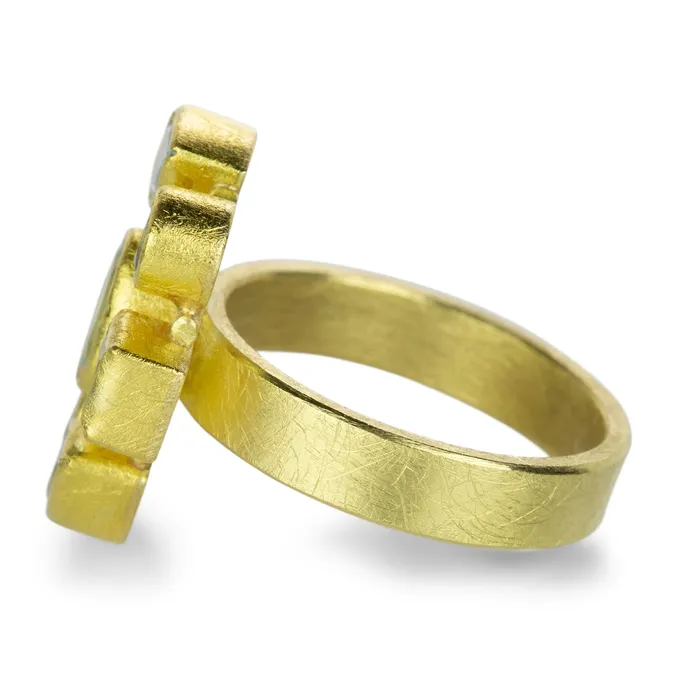 Petra Class Rings Mixed Shape Aquamarine Mosaic Ring Petra Class Rings Mixed Shape Aquamarine Mosaic Ring