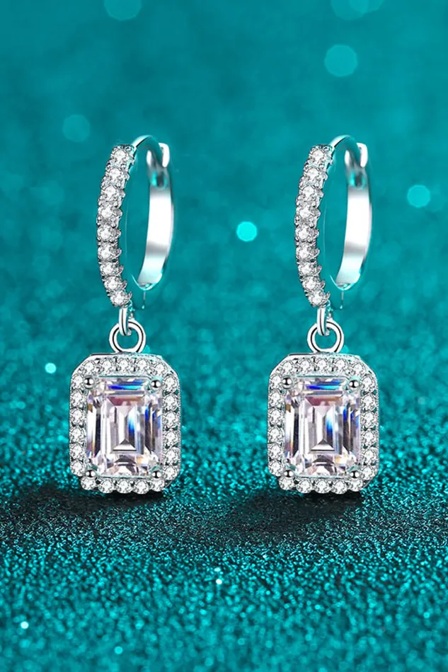 Trendsi Earrings 2 Carat Moissanite 925 Sterling Silver Drop Earrings
