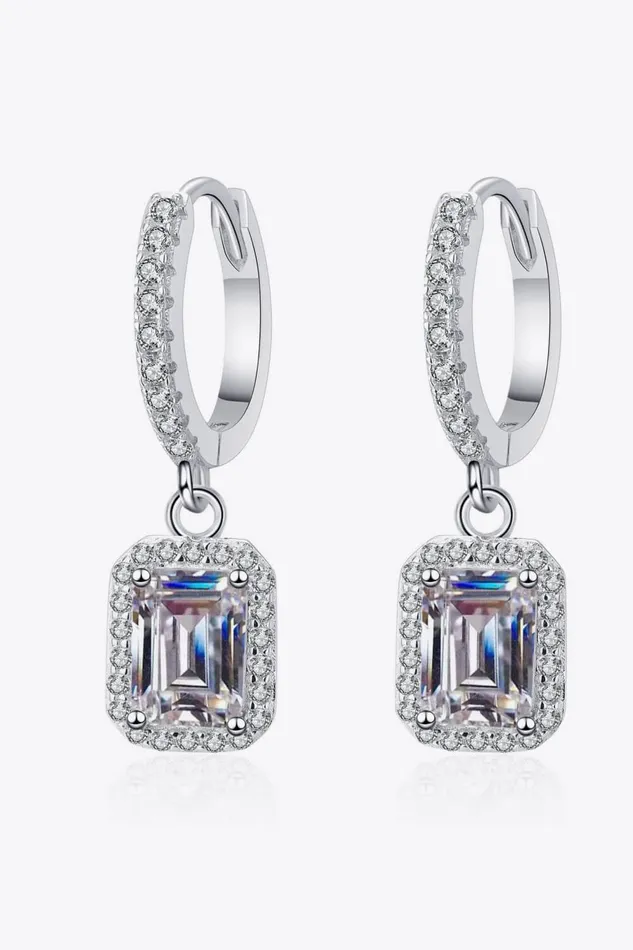 Trendsi Earrings 2 Carat Moissanite 925 Sterling Silver Drop Earrings