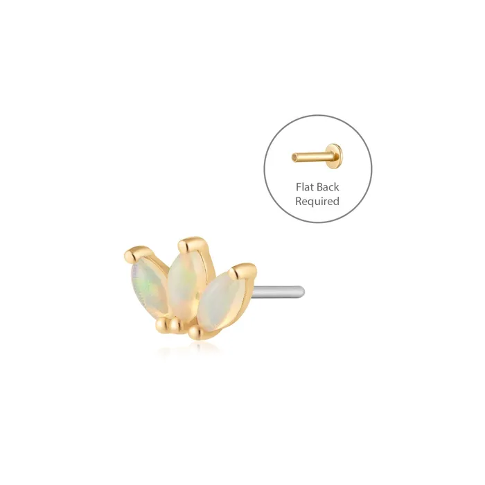 Aurelie Gi Earrings BLOOM Triple Opal Piercing Top Earring
