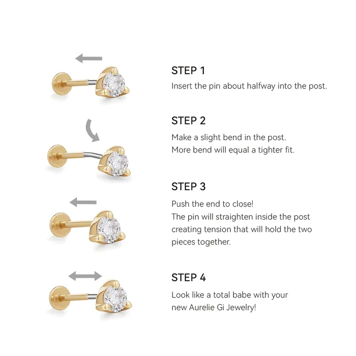 Aurelie Gi Earrings BLOOM Triple Opal Piercing Top Earring Aurelie Gi Earrings BLOOM Triple Opal Piercing Top Earring