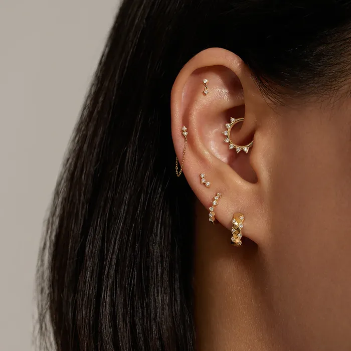 Aurelie Gi Earrings MILA LabGrown Diamond Piercing Top Earring Aurelie Gi Earrings MILA LabGrown Diamond Piercing Top Earring
