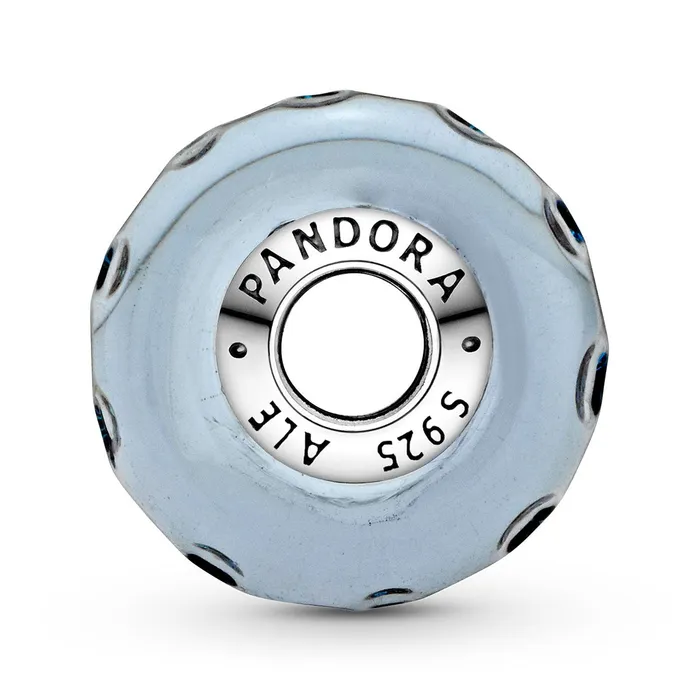 Charm Necklaces Pandora Pandora Wavy Dark Blue Murano Glass Ocean Charm