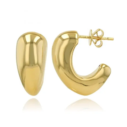 Earrings Alev Collection Golden Open Hoop Earrings
