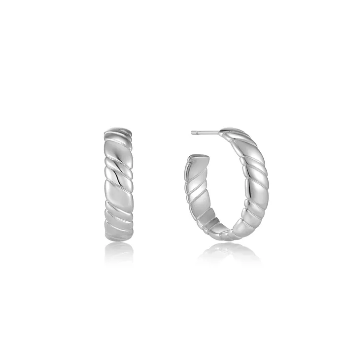 Earrings Smooth Operator Smooth Twist Hoop Stud Earrings Ania Haie