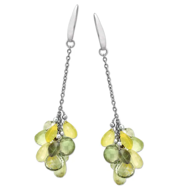 Elisa Ilana Earrings Prehnite Green Cluster Earrings 335309