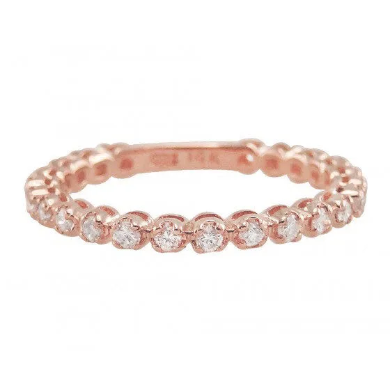 Elisa Ilana Rings 14K Rose Gold 050ctw Diamond Band