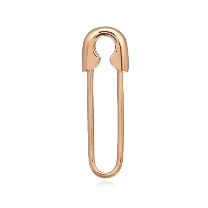 Gold Safety Pin Charm Alev Collection Charm Necklaces